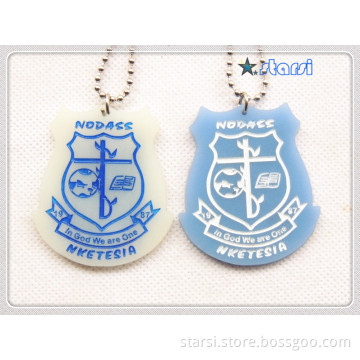Luminous Silicone Dog Tag Necklace Promotional Gifts (FGCX)